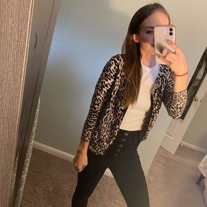 Leopard print cardigan